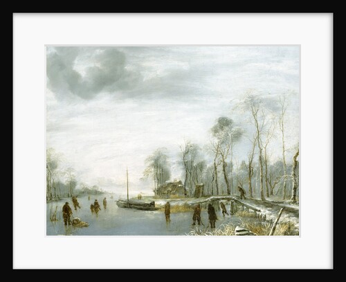Winter Landscape with Ice Skaters by Jan van de Cappelle