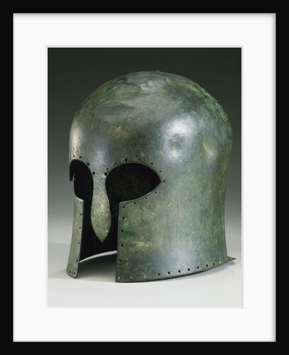 Greek Bronze Corinthian Helmet by Anonymous