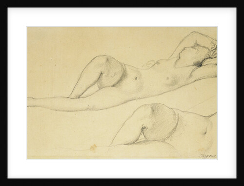 A Reclining Female Nude by Jean August Dominique Ingres