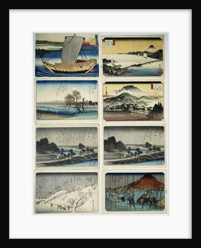 Collection of Assorted Woodblock Prints with Weather and Other Scenes by Utagawa Hiroshige, Eisen, and Katsushika Hokusai by Anonymous