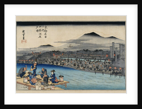 Cool of the Evening at Shijo Riverbed by Utagawa Hiroshige