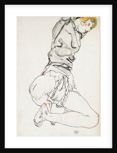 Reclining Woman with Blond Hair by Egon Schiele