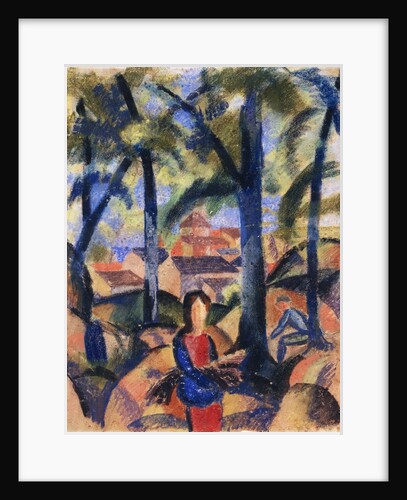 Girl with Collected Brushwood by August Macke