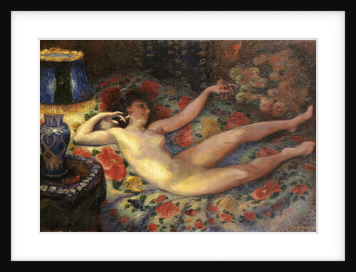 Nude with the Blue Lamp by Felix Bracquemond