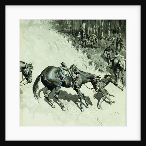Crossing a Dangerous Place by Frederic Remington