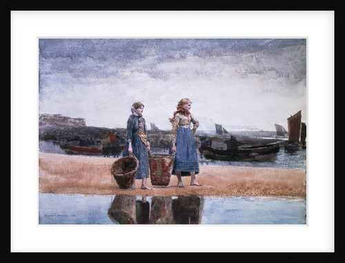Two Girls on the Beach, Tynemouth by Winslow Homer