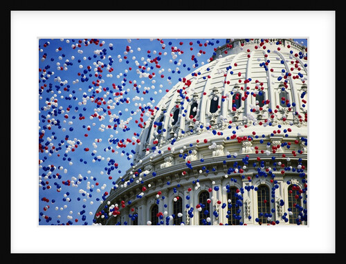 Balloons Floating over U.S. Capitol Dome by Anonymous