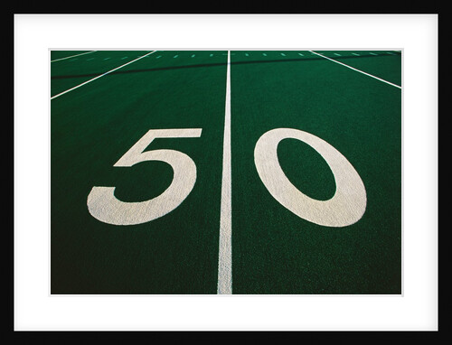 50-Yard Line of Football Field by Anonymous