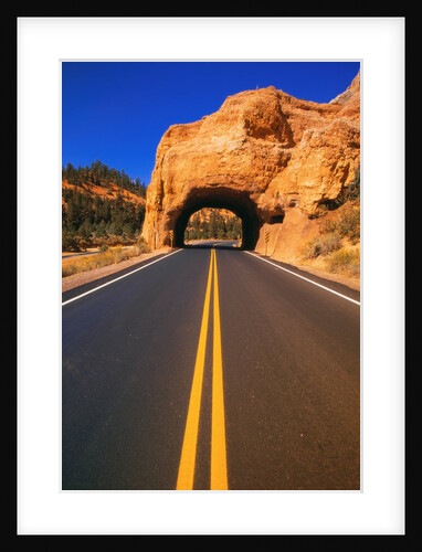 Highway Passing Through a Hill by Anonymous