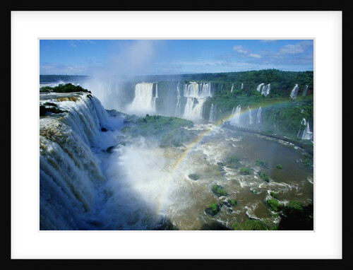 Iguazu Waterfalls and Rainbow. by Anonymous