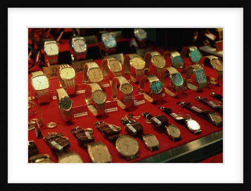 Watches in Jewelry Store Display by Anonymous