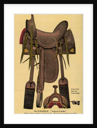 Postcard of a Horse Saddle by Anonymous