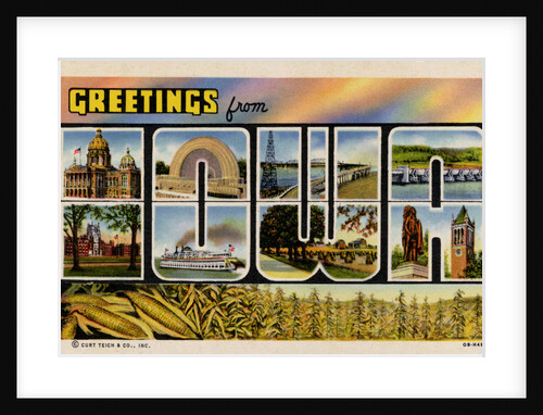 Greetings from Iowa Postcard by Anonymous