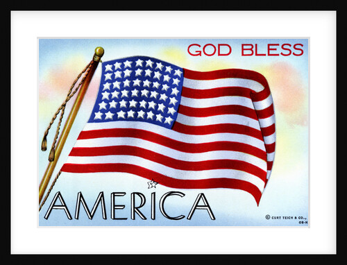 God Bless America Postcard by Anonymous
