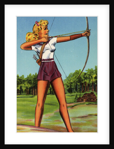 Woman Doing Archery by Anonymous