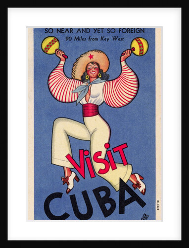 Visit Cuba Postcard by Conrado Massaguer