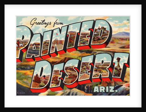 Greetings from Painted Desert, Arizona Postcard by Anonymous