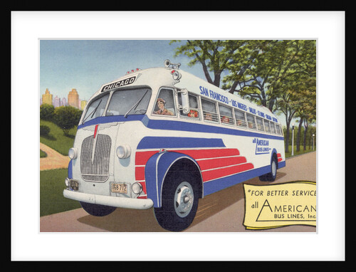 Advertisement for All-American Bus Lines by Anonymous