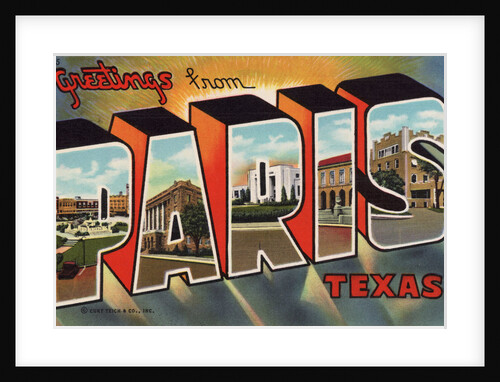 Greeting Card from Paris, Texas by Anonymous