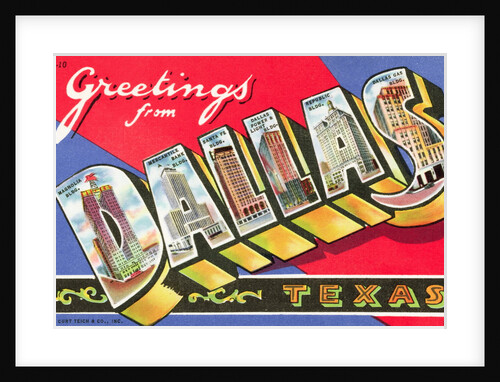 Greetings from Dallas, Texas Postcard by Anonymous