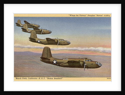 A-20 Bombers over March Field by Anonymous