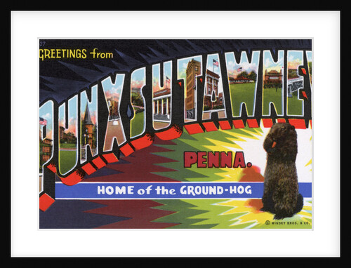 Greeting Card from Punxsutawney, Pennsylvania by Anonymous