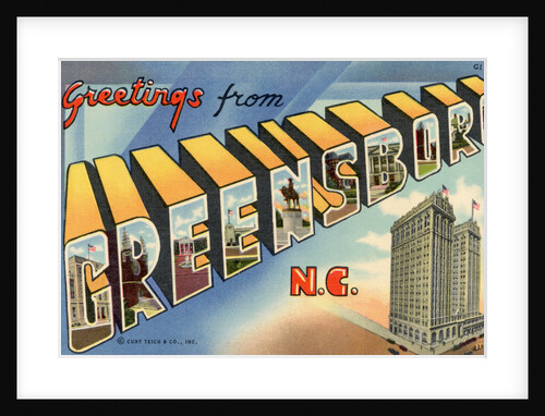 Greeting Card from Greensboro, North Carolina by Anonymous