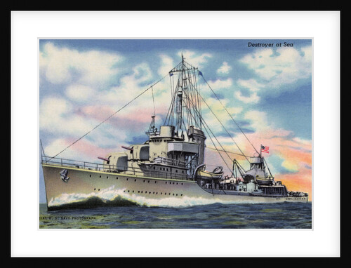 Destroyer at Sea by Anonymous