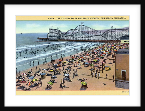 Cyclone Racer and Crowd at Beach by Anonymous