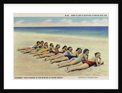 Women Sunbathing on a Beach by Anonymous