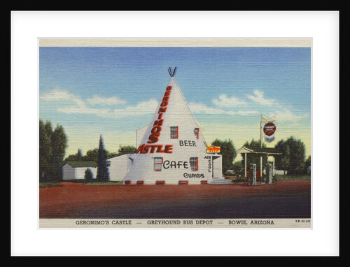 Geronimo's Castle at Greyhound Bus Depot by Anonymous