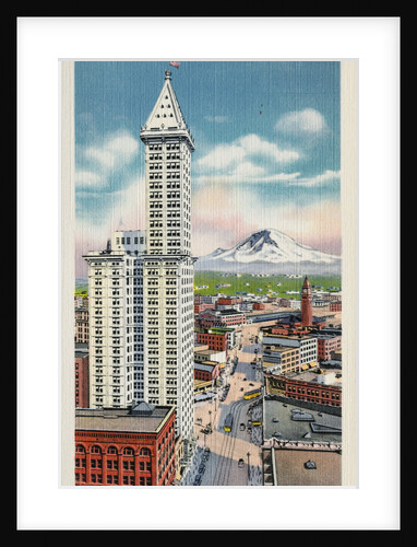 L.C. Smith Building and Mt. Rainier by Anonymous