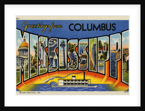 Greeting Card from Columbus, Mississippi by Anonymous