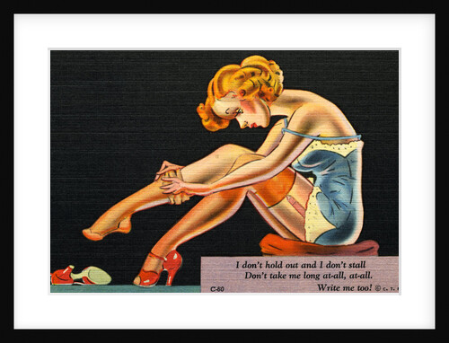 I Don't Hold Out and I Don't Stall, Don't Take Me Long At-All, At-All Postcard by Anonymous