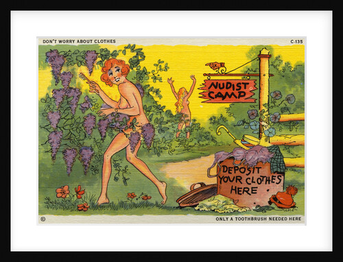 Cartoon of a Nudist Camp by Anonymous