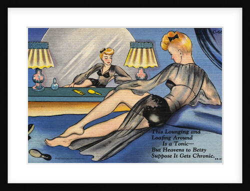 Woman Relaxing in Lingerie by Anonymous