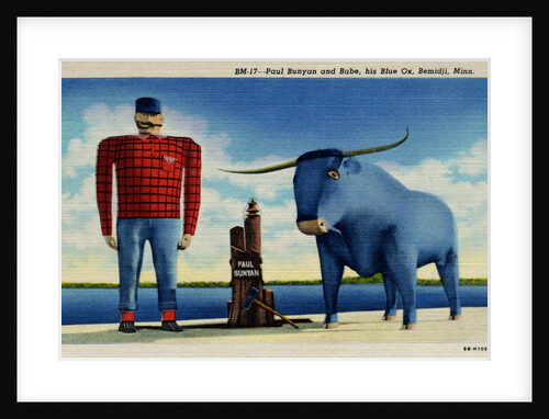 Paul Bunyan with Babe, the Blue Ox by Anonymous