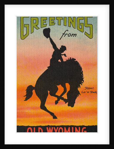 Greetings from Old Wyoming Postcard by Anonymous