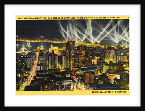 Searchlight Display in San Francisco Bay by Anonymous