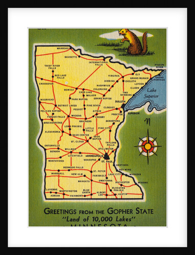 Minnesota State Map by Anonymous
