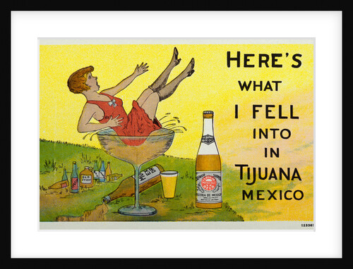 Woman Falling into Champagne Glass by Anonymous