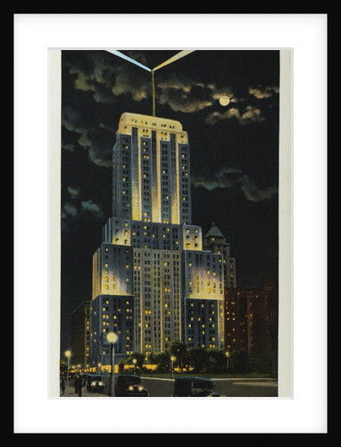 Postcard of Palmolive Building at Night by Anonymous