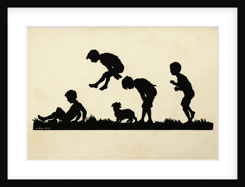 Postcard of Children Playing Leapfrog by Anonymous
