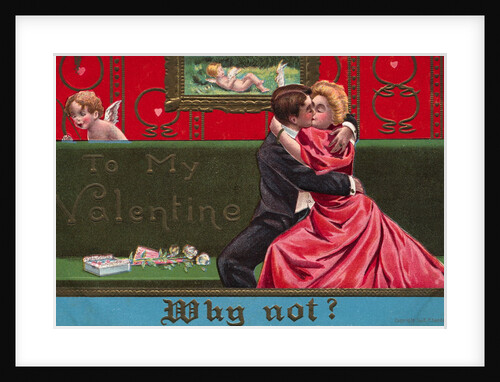 Postcard of Couple Embracing by Anonymous