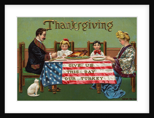 Give Us This Day Our Turkey Postcard by Anonymous