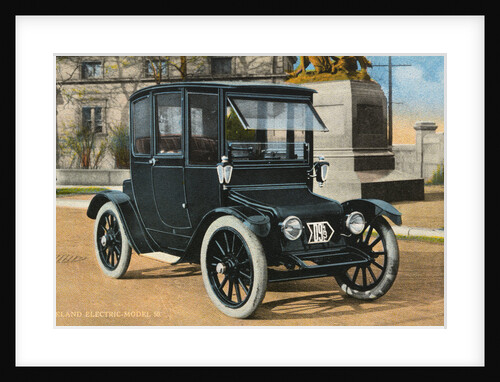 Postcard of Early Electric Automobile by Anonymous
