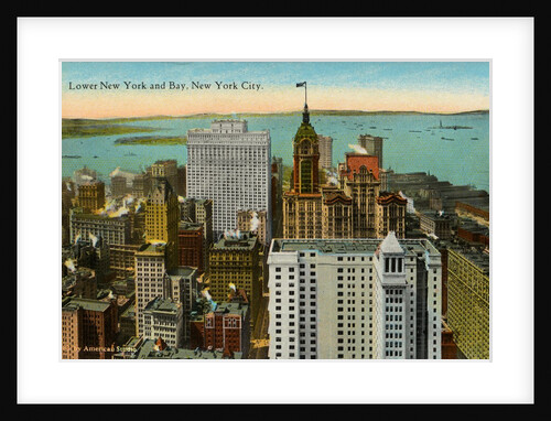 Postcard of Lower Manhattan and Bay by Anonymous