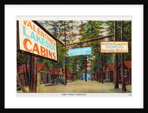 Postcard of Valentine's Lakeside Cabins by Anonymous