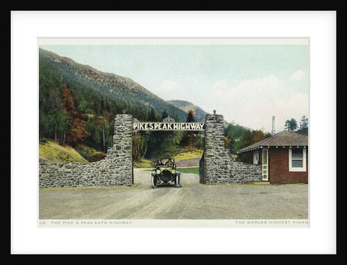 The Pike's Peak Auto Highway Postcard by Anonymous