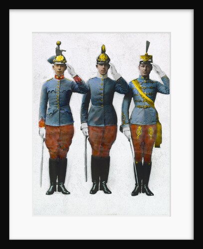 Illustration of Three Saluting Soldiers by Anonymous